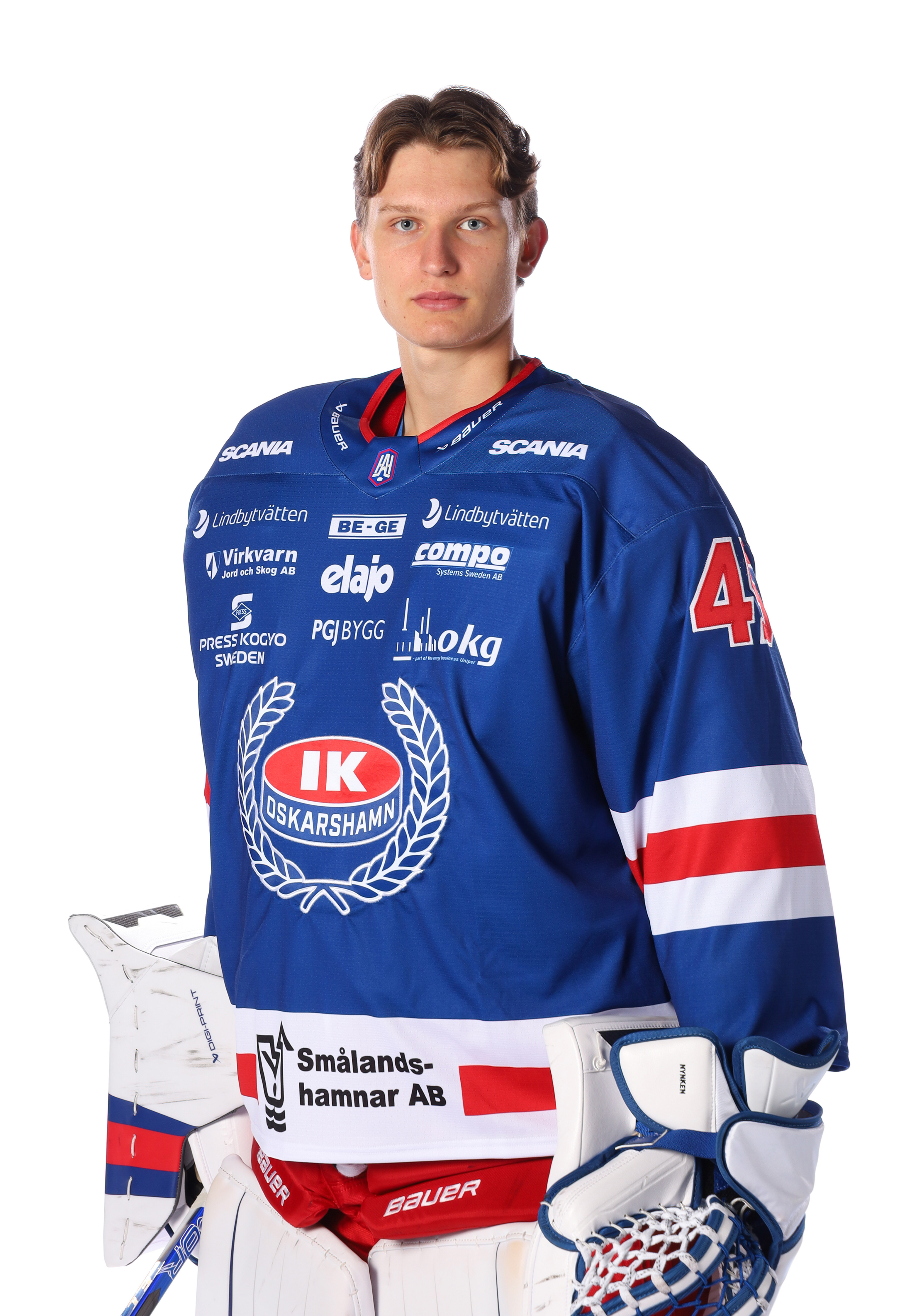 Axel Nyman in IK Oskarshamn kit. Archive photo from the 2026/27 season.